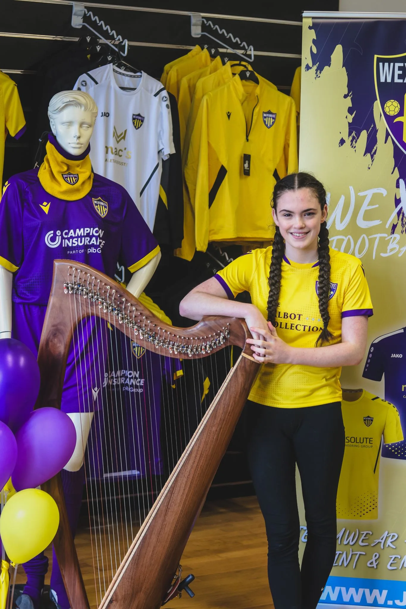 Wexford FC Celebrates the Multifaceted Talents of Young Harpist Úna May Walsh