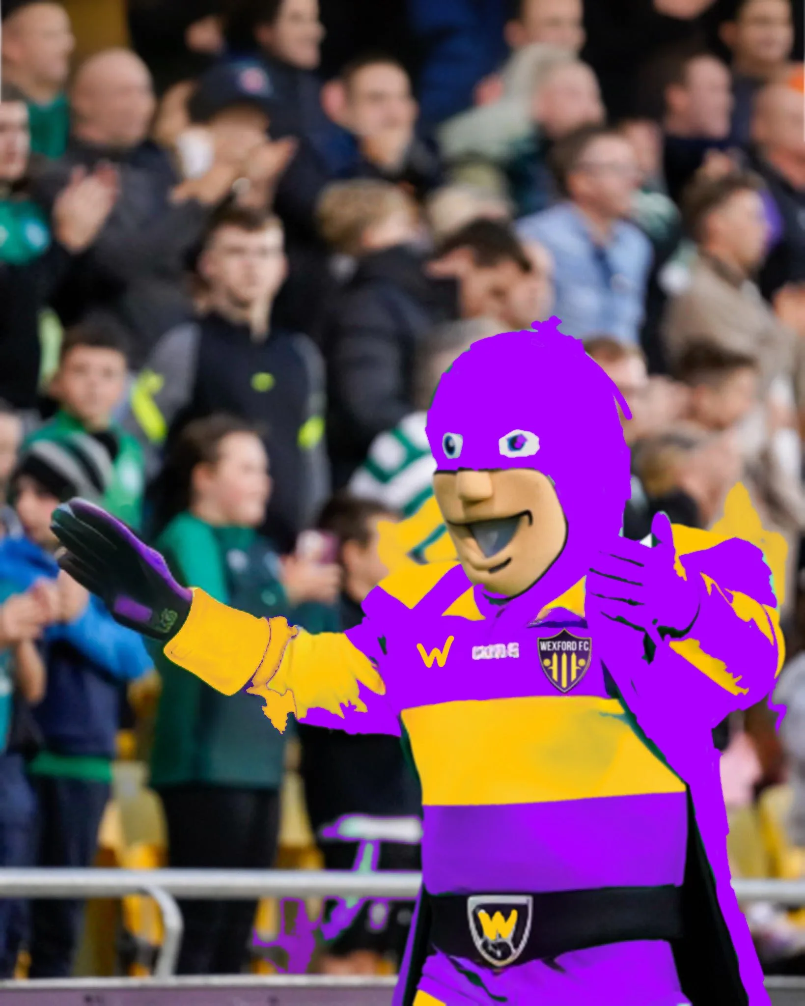 Wexford FC Announce “Bold” New Signing: Hooperman, the Shamrock Rovers Mascot